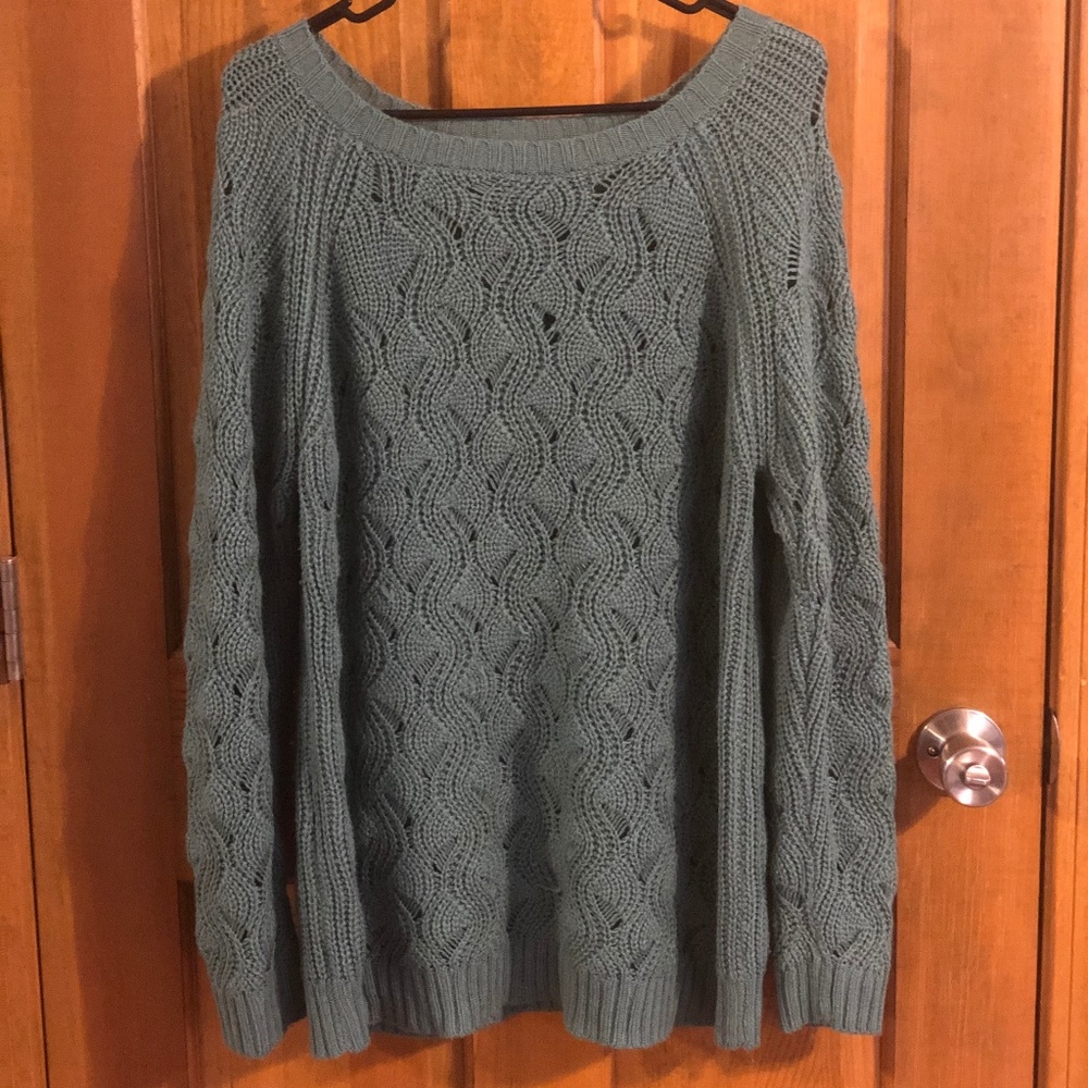 SOLD-Teal Oversized Sweater